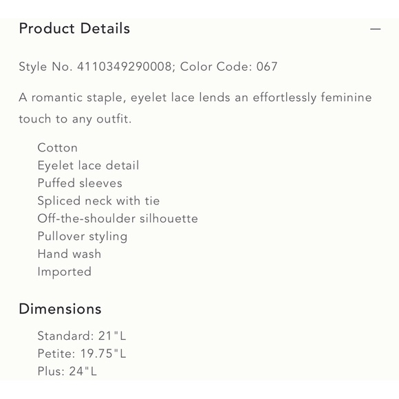 Anthropologie Jane Eyelet Lace Off-The-Shoulder Blouse Ivory NWT Size 16W - Picture 16 of 16